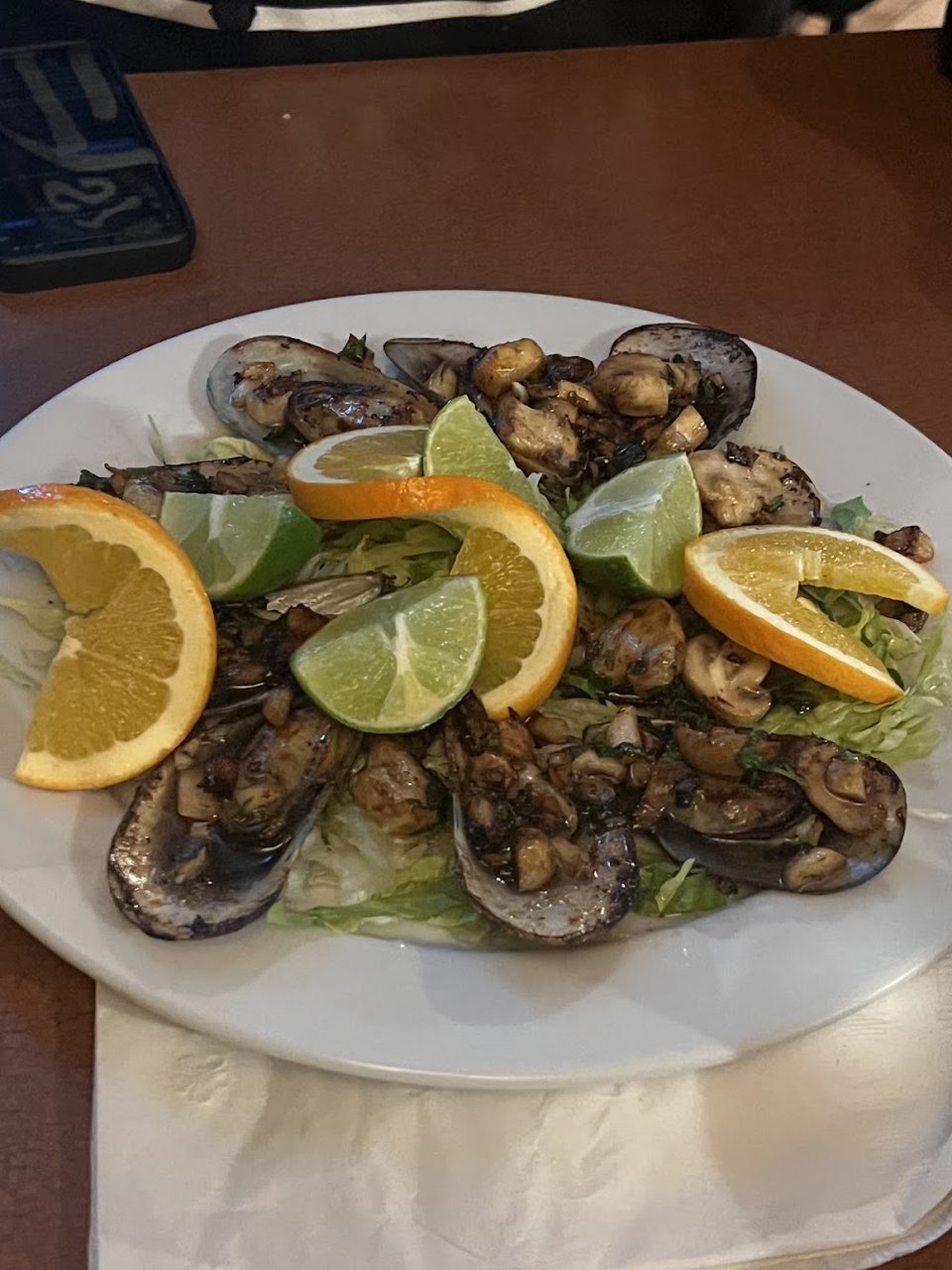 Mussels with Garlic Sauce