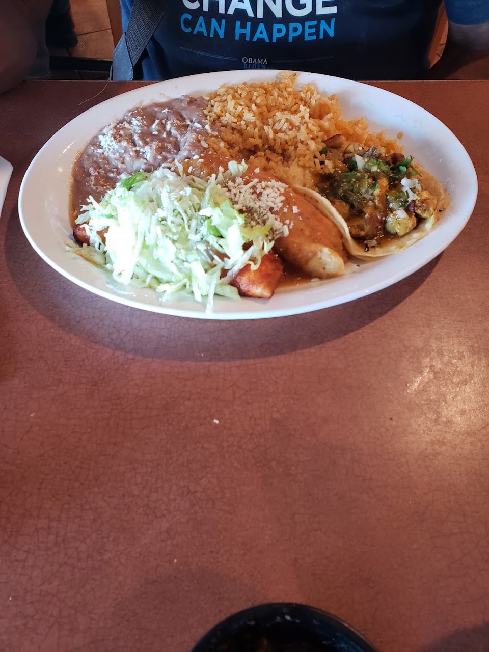 Beef Enchilada Rice and Beans